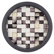Smoke Checkers Yuvarlak Tepsi 31.5 cm