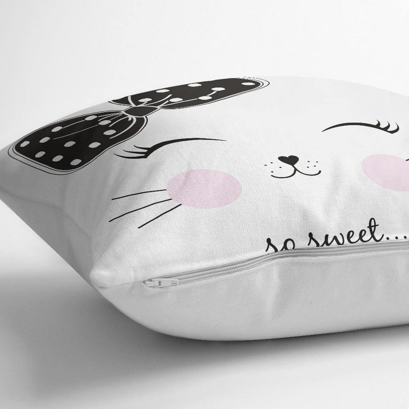 So Sweet Motifli Çizimi Kırlent Kılıfı 43x43cm Bonvagon