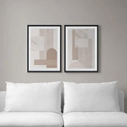 Soft Cubic 2 Parça Çerçeve Görünümlü Ahşap Tablo Seti Bonvagon