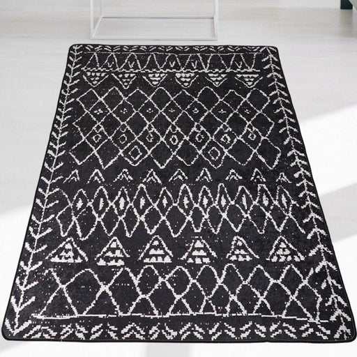 Soho Black Dijital Baskılı Halı, Kaymaz Taban, Yıkanabilir Bonvagon