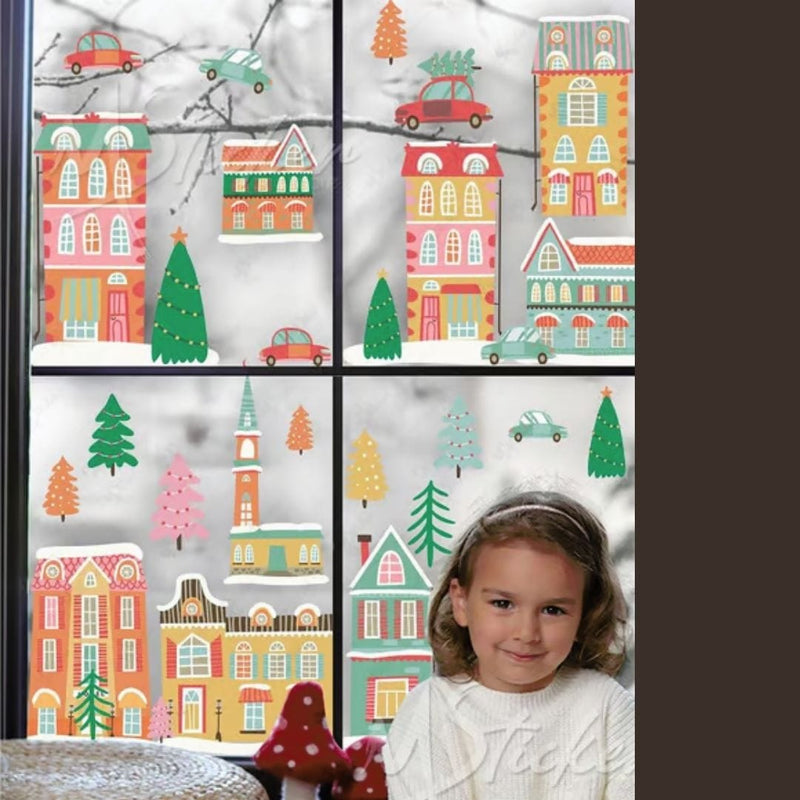 Sokaktaki Kar Sevinci Yılbaşı Temalı Sticker Seti Bonvagon