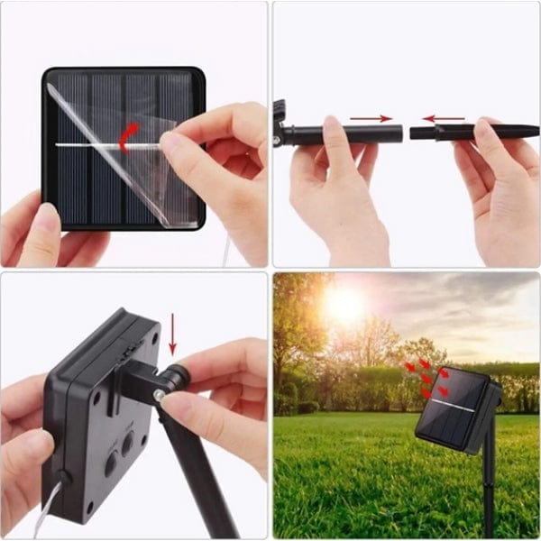 Solar 100 Ledli 12 Metre Bahçe Aydınlatma Bonvagon