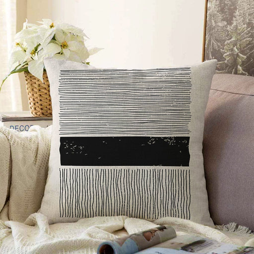 Soyut İlkel Desen Tasarımlı Dijital Baskılı Dekoratif Raşel Kadife Yastık Kırlent Kılıfı Bonvagon