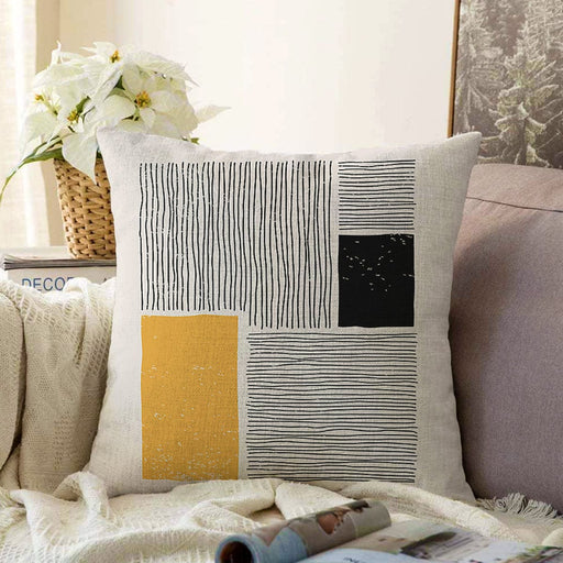 Soyut İlkel Desen Tasarımlı Dijital Baskılı Dekoratif Raşel Kadife Yastık Kırlent Kılıfı Bonvagon