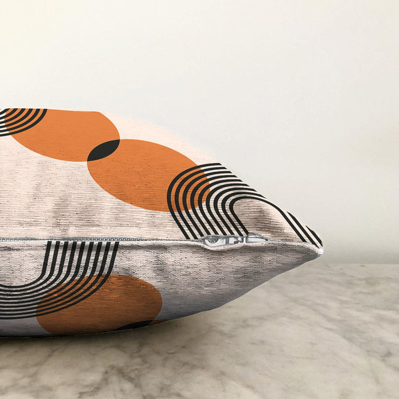 Soyut Tarzda Güneş Tasarımlı Dijital Baskılı Modern Raşel Kadife Yastık Kırlent Kılıfı Bonvagon