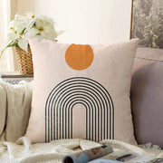 Soyut Tarzda Onedraw Çizimli Dijital Baskılı Dekoratif Raşel Kadife Yastık Kırlent Kılıfı Bonvagon