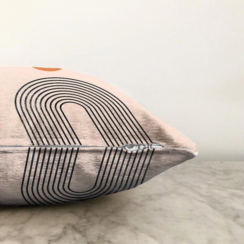 Soyut Tarzda Onedraw Çizimli Dijital Baskılı Dekoratif Raşel Kadife Yastık Kırlent Kılıfı Bonvagon