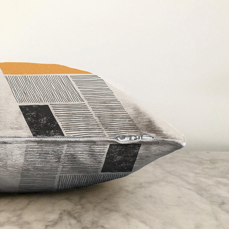 Soyut Tarzda Onedraw Çizimli Dijital Baskılı Dekoratif Raşel Kadife Yastık Kırlent Kılıfı Bonvagon