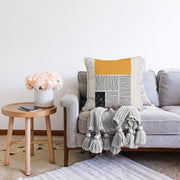 Soyut Tarzda Onedraw Çizimli Dijital Baskılı Dekoratif Raşel Kadife Yastık Kırlent Kılıfı Bonvagon