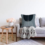 Soyut Tarzda Onedraw Çizimli Dijital Baskılı Dekoratif Raşel Kadife Yastık Kırlent Kılıfı Bonvagon