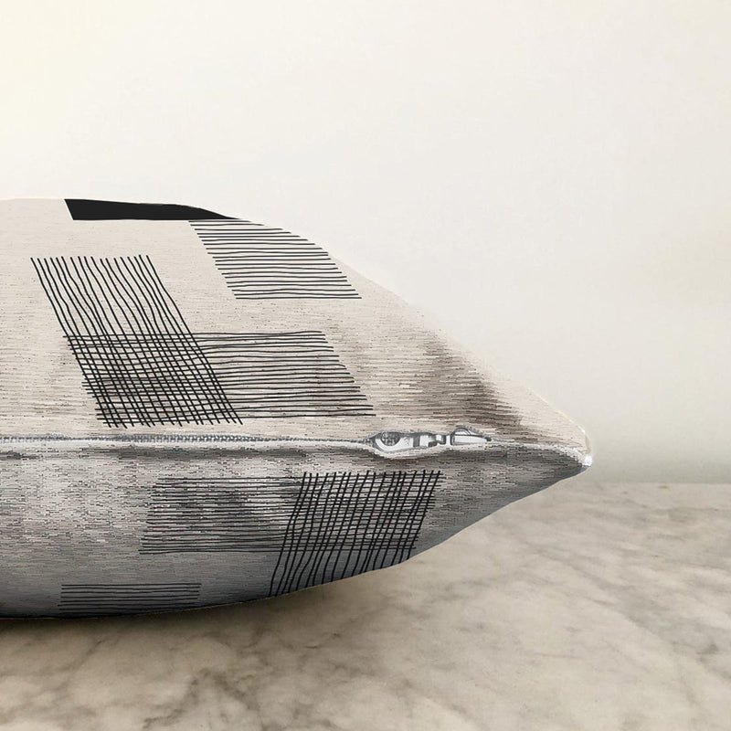 Soyut Tarzda Onedraw Çizimli Dijital Baskılı Dekoratif Raşel Kadife Yastık Kırlent Kılıfı Bonvagon