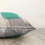 Soyut Tarzda Onedraw Çizimli Dijital Baskılı Dekoratif Raşel Kadife Yastık Kırlent Kılıfı Bonvagon