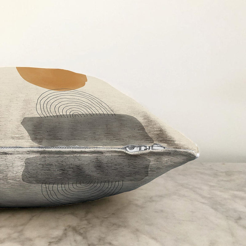 Soyut Tarzda Onedraw Çizimli Dijital Baskılı Dekoratif Raşel Kadife Yastık Kırlent Kılıfı Bonvagon