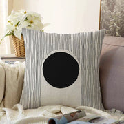 Soyut Tarzda Onedraw Çizimli Dijital Baskılı Dekoratif Raşel Kadife Yastık Kırlent Kılıfı Bonvagon