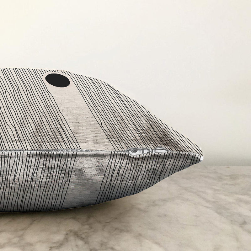 Soyut Tarzda Onedraw Çizimli Dijital Baskılı Modern Raşel Kadife Yastık Kırlent Kılıfı Bonvagon