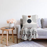 Soyut Tarzda Onedraw Çizimli Dijital Baskılı Modern Raşel Kadife Yastık Kırlent Kılıfı Bonvagon