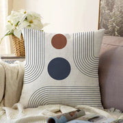 Soyut Tarzda Onedraw Çizimli Dijital Baskılı Modern Raşel Kadife Yastık Kırlent Kılıfı Bonvagon