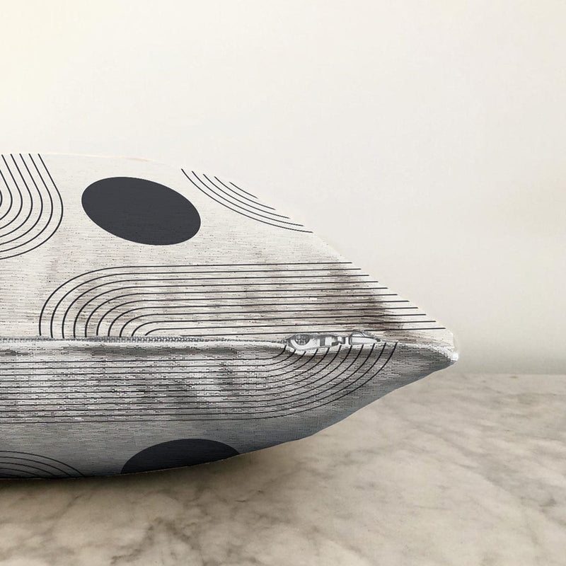 Soyut Tarzda Onedraw Çizimli Dijital Baskılı Modern Raşel Kadife Yastık Kırlent Kılıfı Bonvagon