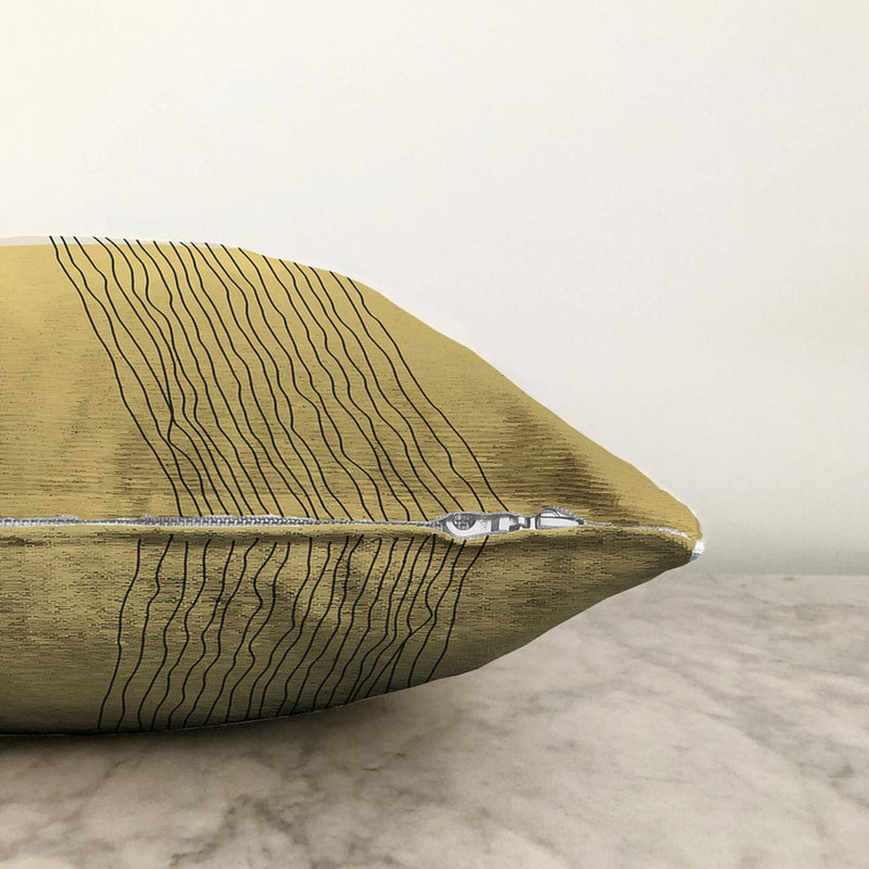 Soyut Tarzda Onedraw Çizimli Dijital Baskılı Modern Şönil Yastık Kırlent Kılıfı Bonvagon