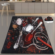 Spicy Kitchen Dijital Baskılı Mutfak Halısı, Kaymaz Taban, Yıkanabilir Bonvagon