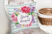 Spring Bouquet Temalı Modern Dijital Baskılı Yastık Kılıfı 43x43cm