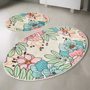 Spring Dijital Baskılı 2li Set Banyo Halısı, Kaymaz Taban, Yıkanabilir Bonvagon