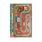 Station Yıkanabilir Antibakteriyel Çocuk Halısı Kırmızı, Kaymaz Taban, Yıkanabilir Bonvagon