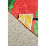 Station Yıkanabilir Antibakteriyel Çocuk Halısı Kırmızı, Kaymaz Taban, Yıkanabilir Bonvagon