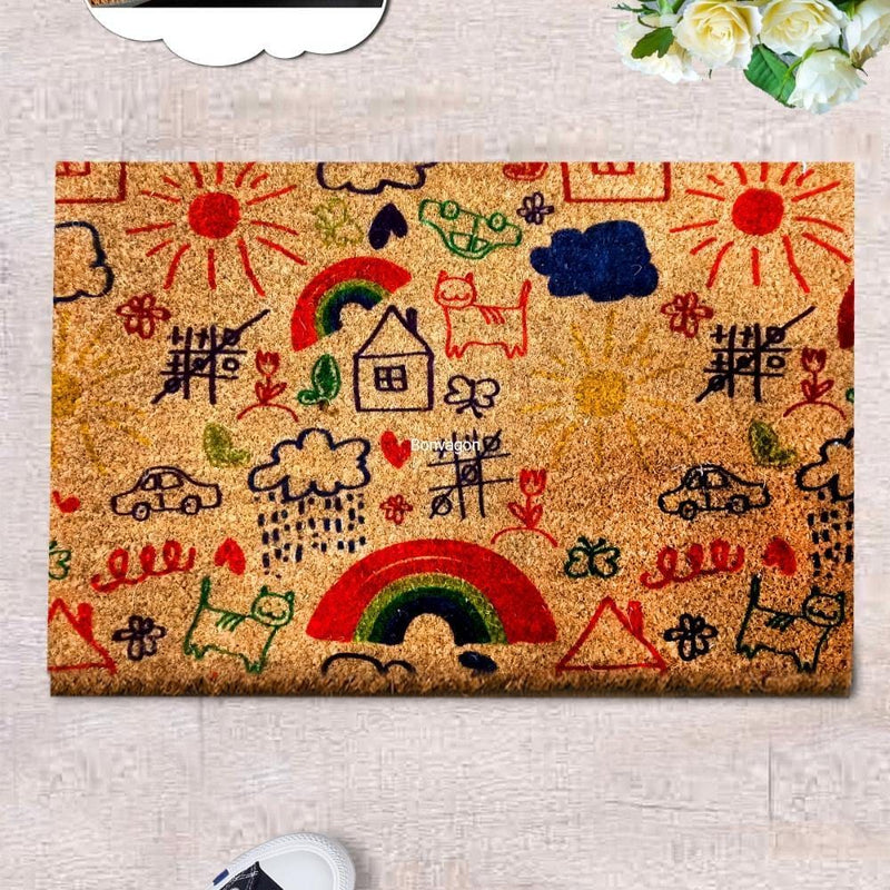 Stickman Pingis Doğal Koko Hindistan Cevizi Kapı Önü Paspas 60x40cm Bonvagon