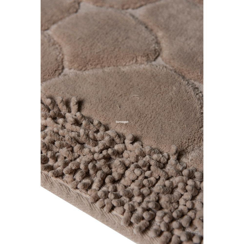 Stone %100 Pamuklu 2li Set Banyo Halısı Bej, Kaymaz Taban, Yıkanabilir Bonvagon