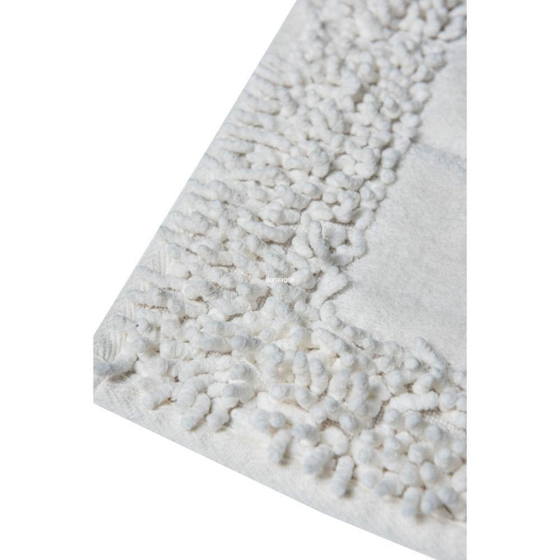 Stone %100 Pamuklu 2li Set Banyo Halısı Ekru, Kaymaz Taban, Yıkanabilir Bonvagon