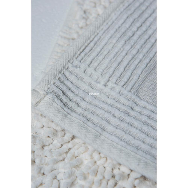 Stone %100 Pamuklu 2li Set Banyo Halısı Ekru, Kaymaz Taban, Yıkanabilir Bonvagon