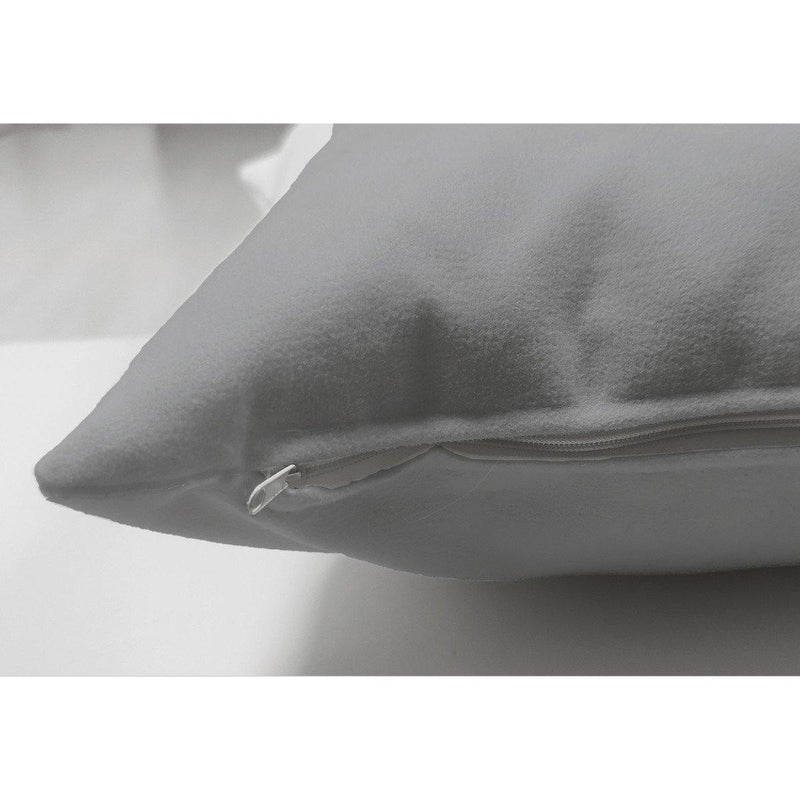 Süet Kumaştan Çift Taraflı Açık Gri Yastık Kırlent Kılıfı 43x43cm Bonvagon