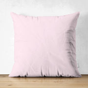 Süet Kumaştan Çift Taraflı Açık Pembe Yastık Kırlent Kılıfı 43x43cm