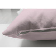 Süet Kumaştan Çift Taraflı Açık Pembe Yastık Kırlent Kılıfı 43x43cm Bonvagon