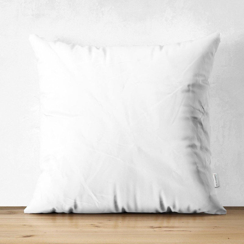 Süet Kumaştan Çift Taraflı Beyaz Yastık Kırlent Kılıfı 43x43cm