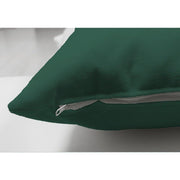 Süet Kumaştan Çift Taraflı Koyu Yeşil Yastık Kırlent Kılıfı 43x43cm Bonvagon