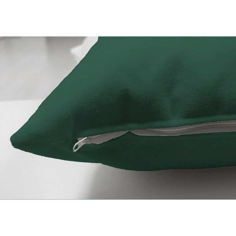 Süet Kumaştan Çift Taraflı Koyu Yeşil Yastık Kırlent Kılıfı 43x43cm Bonvagon