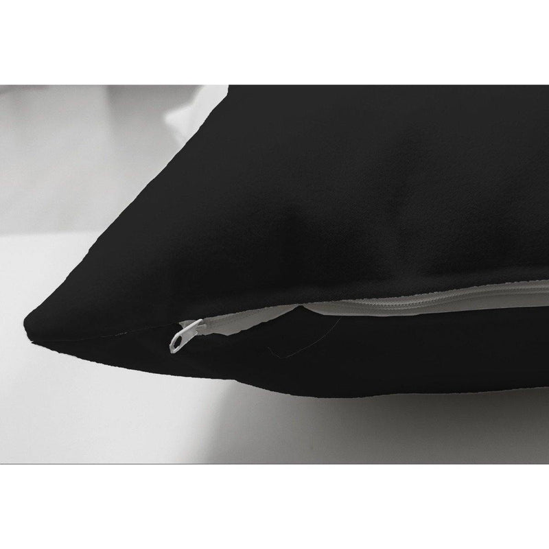 Süet Kumaştan Çift Taraflı Siyah Yastık Kırlent Kılıfı 43x43cm Bonvagon