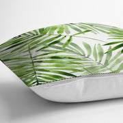 Suluboya İnce Yapraklar Modern Tasarımlı Dekoratif Yastık Kırlent Kılıfı 43x43cm Bonvagon