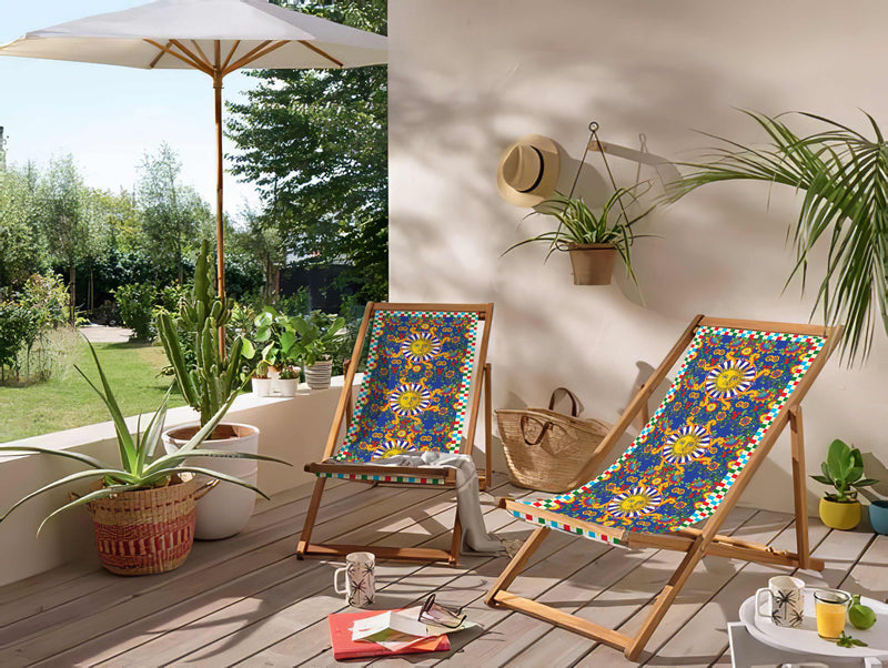 Sunny Katlanabilir Şezlong Katlanır Ahşap Lounge Chair