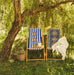 Sunny Stripe Katlanabilir Şezlong Katlanır Ahşap Lounge Chair Bonvagon