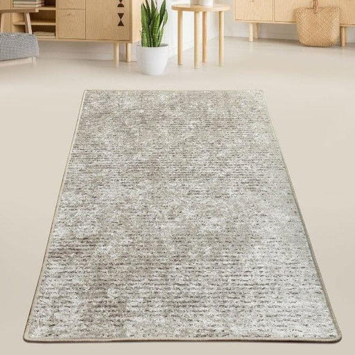 Suolo Bej Dijital Baskılı Halı, Kaymaz Taban, Yıkanabilir Bonvagon