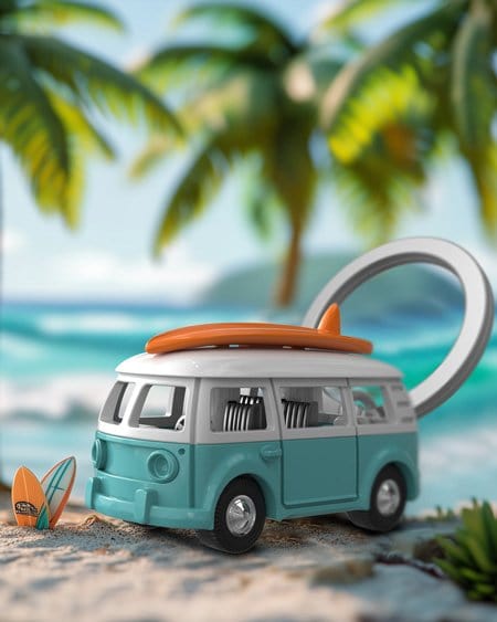 Surfer Van Anahtarlık
