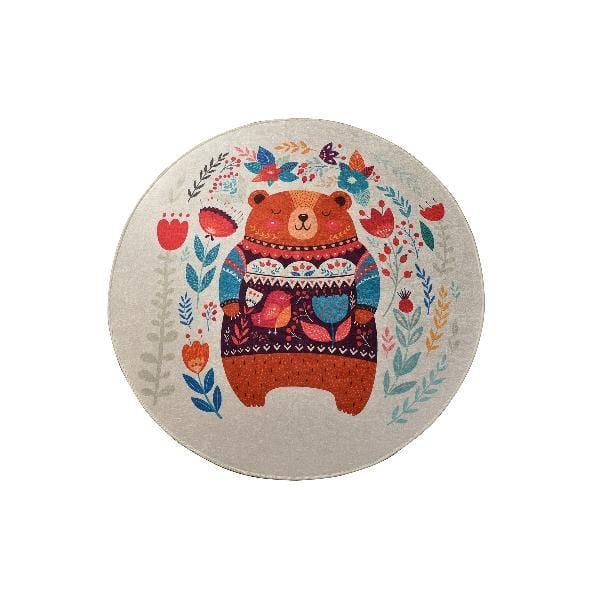 Sweet Bear Yıkanabilir Antibakteriyel Çocuk Halısı, Kaymaz Taban, Yıkanabilir Bonvagon