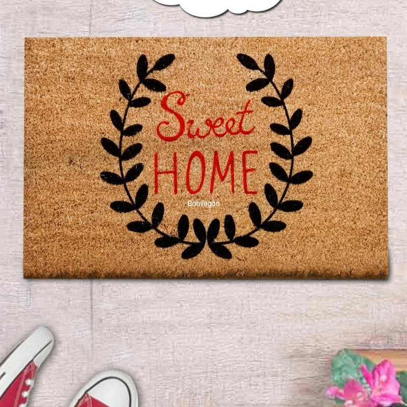 Sweet Home Dulce Domum Doğal Koko Hindistan Cevizi Kapı Önü Paspas 60x40cm Bonvagon