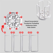 Tabak Bardak Kase Standı Bulaşık Kurutma Tutucu Mutfak Düzenleyici Organizatör Bonvagon