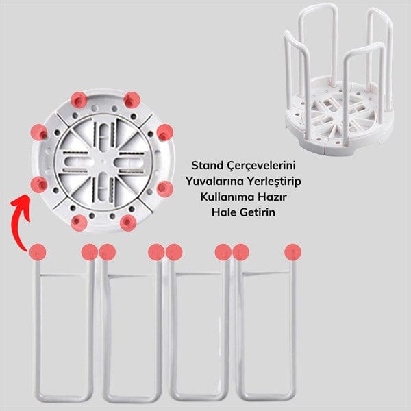 Tabak Bardak Kase Standı Bulaşık Kurutma Tutucu Mutfak Düzenleyici Organizatör Bonvagon