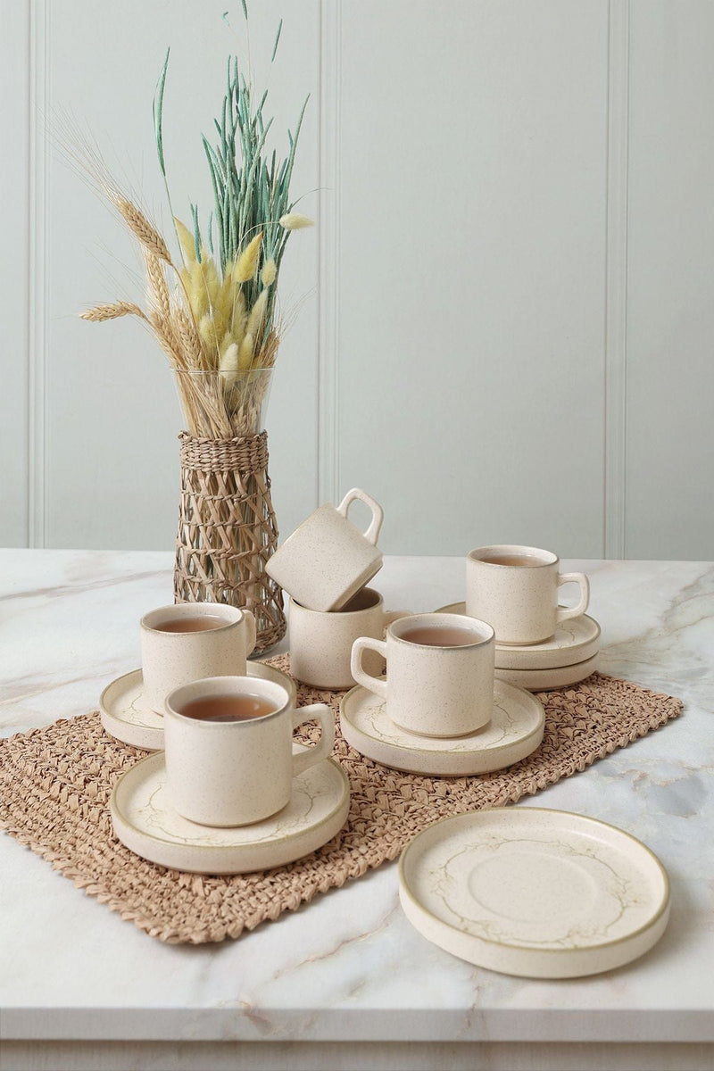 Taupe Bloom 6 Kişilik Stackable Çay Takımı Bonvagon