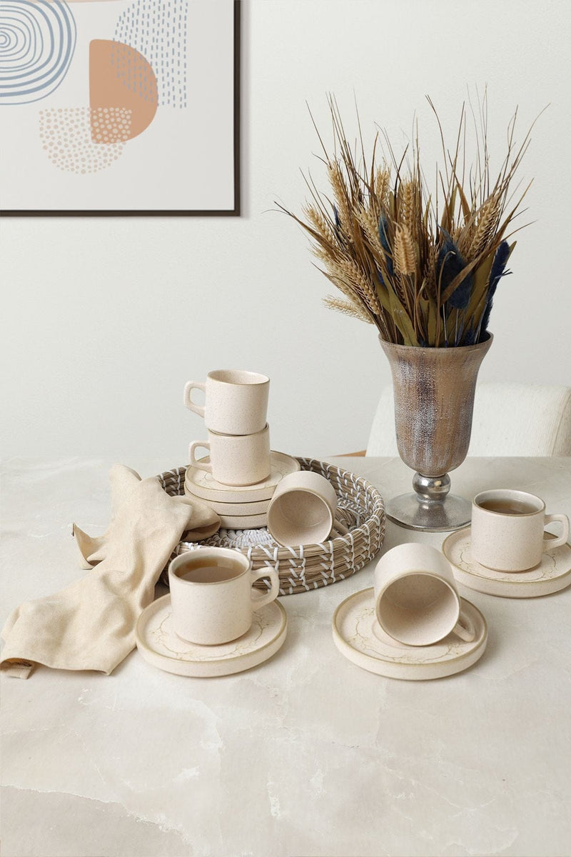 Taupe Bloom 6 Kişilik Stackable Çay Takımı Bonvagon